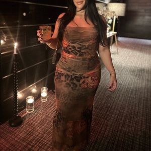 House of CB Nalini Printed Maxi Dress - worn once.